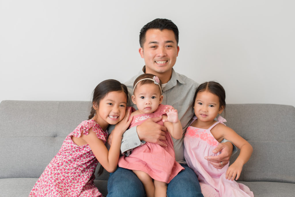 Dad with 3 daughters