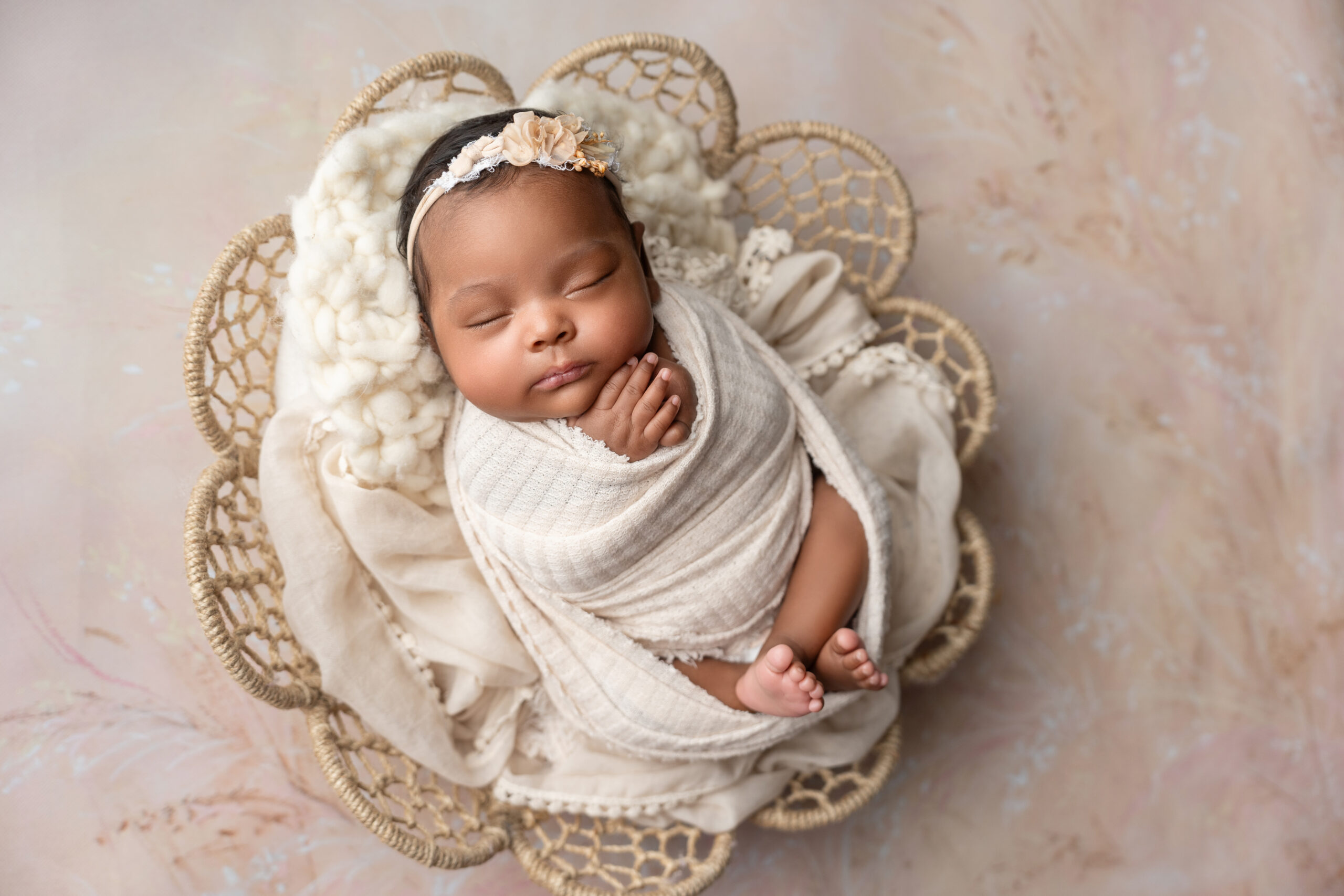 neutral newborn photography session